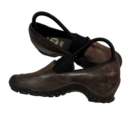 Merrell Ortholite Size 8 Suede And Leather Plaza Spree Chestnut Saddle Slip On - Picture 5 of 8